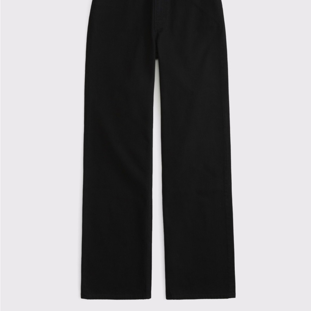Abercrombie & Fitch Curve Love High Rise 90s Relaxed Black Jeans
